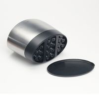 POT À USTENSILES INOX BROSSÉ ovale - Visuel 2
